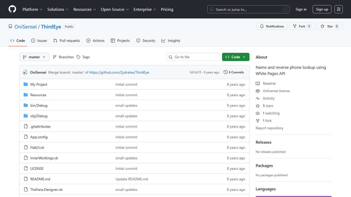 GitHub - OniSensei/ThirdEye: Name and reverse phone lookup using White Pages API